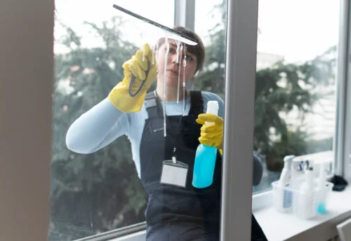 Nettoyage de vitres intérieures et extérieures à la Nouaille